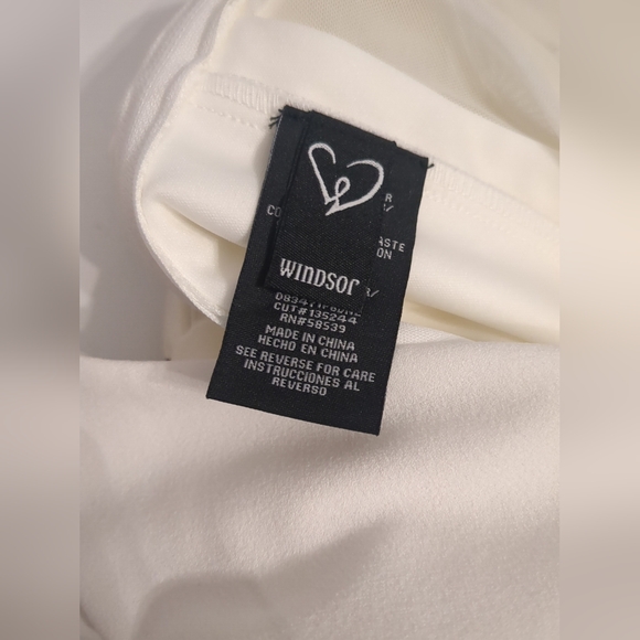 WINDSOR WOMEN'S SLEEVELESS BODYCON IVORY DRESS SIZE LARGE - Picture 7 of 8